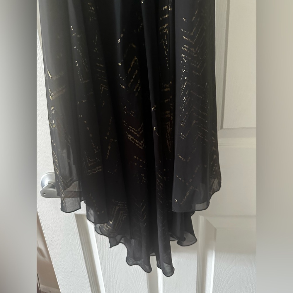 NWOT- Rabbit Rabbit Rabbit Black and Gold Midi Dress - Picture 8 of 12